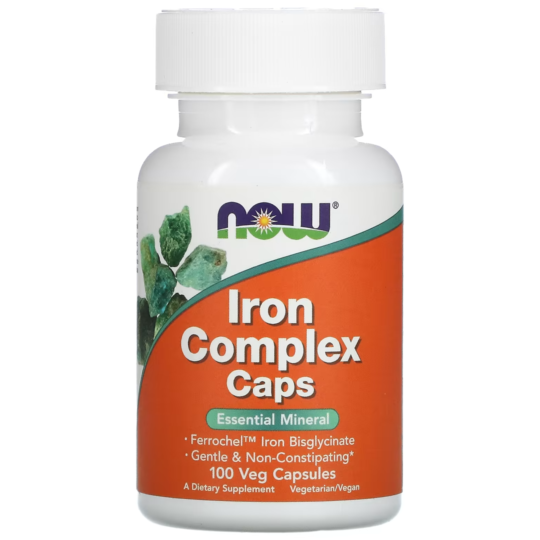 NOW IRON COMPLEX CAPS (გლიცინატი) 100 VCAPS