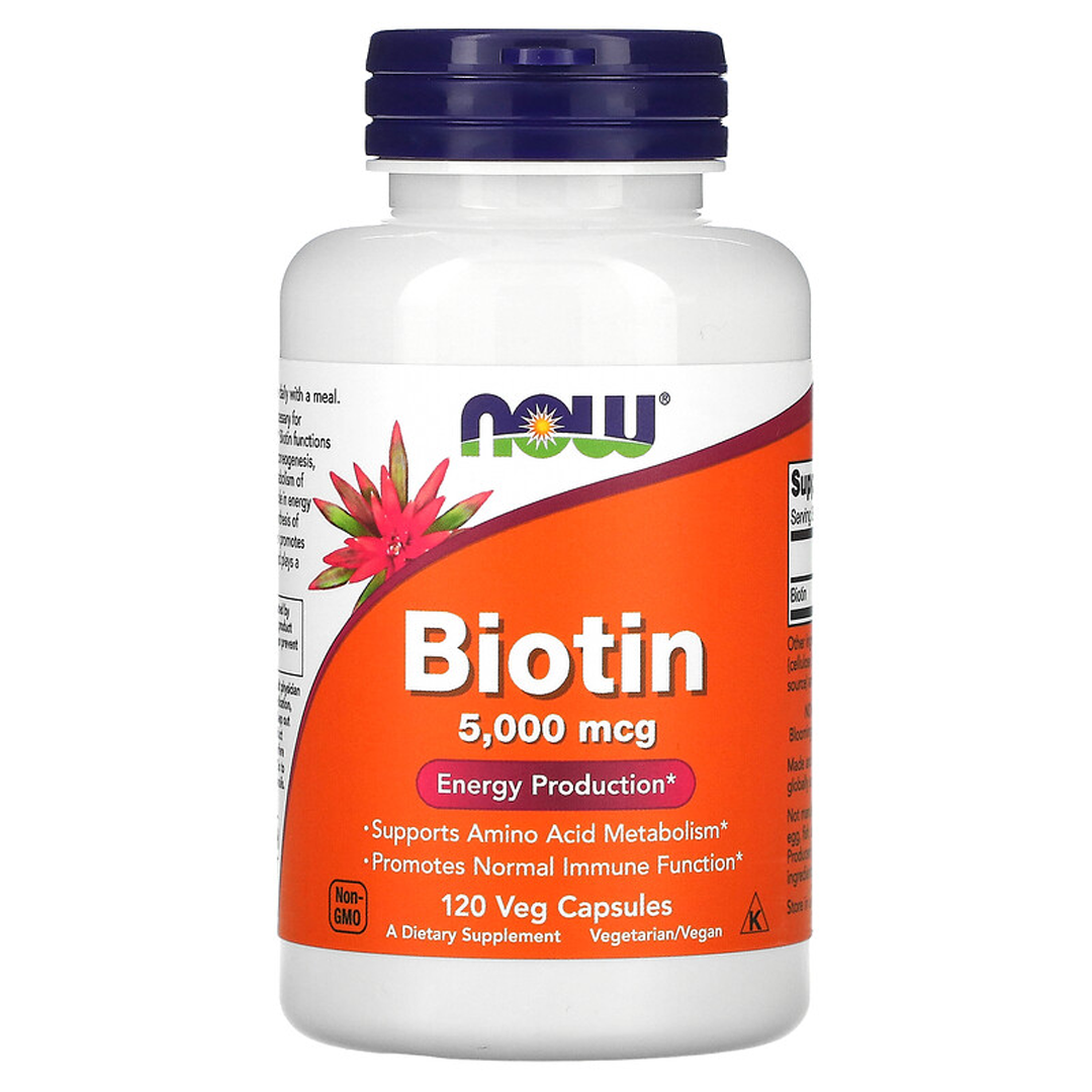 NOW BIOTIN 5000mcg 120 VCAPS