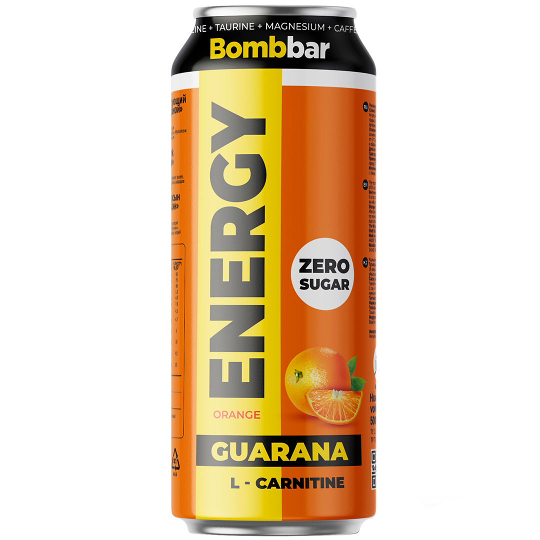 BOMBBAR უალკოჰოლო მატონიზირებელი გაზიანი სასმელი "L-Carnitine" 500მლ,
