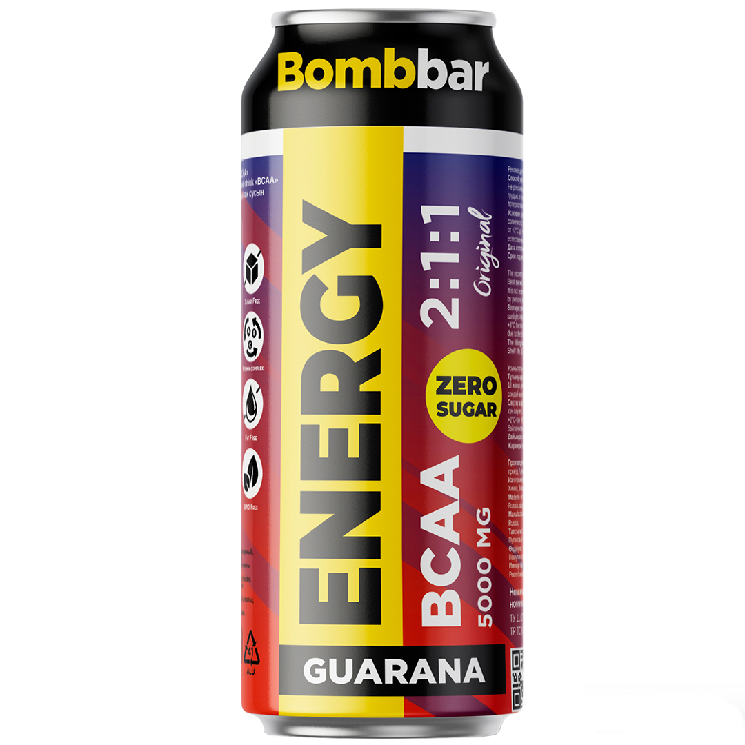 BOMBBAR უალკოჰოლო მატონიზირებელი გაზიანი სასმელი «BCAA» 330მლ