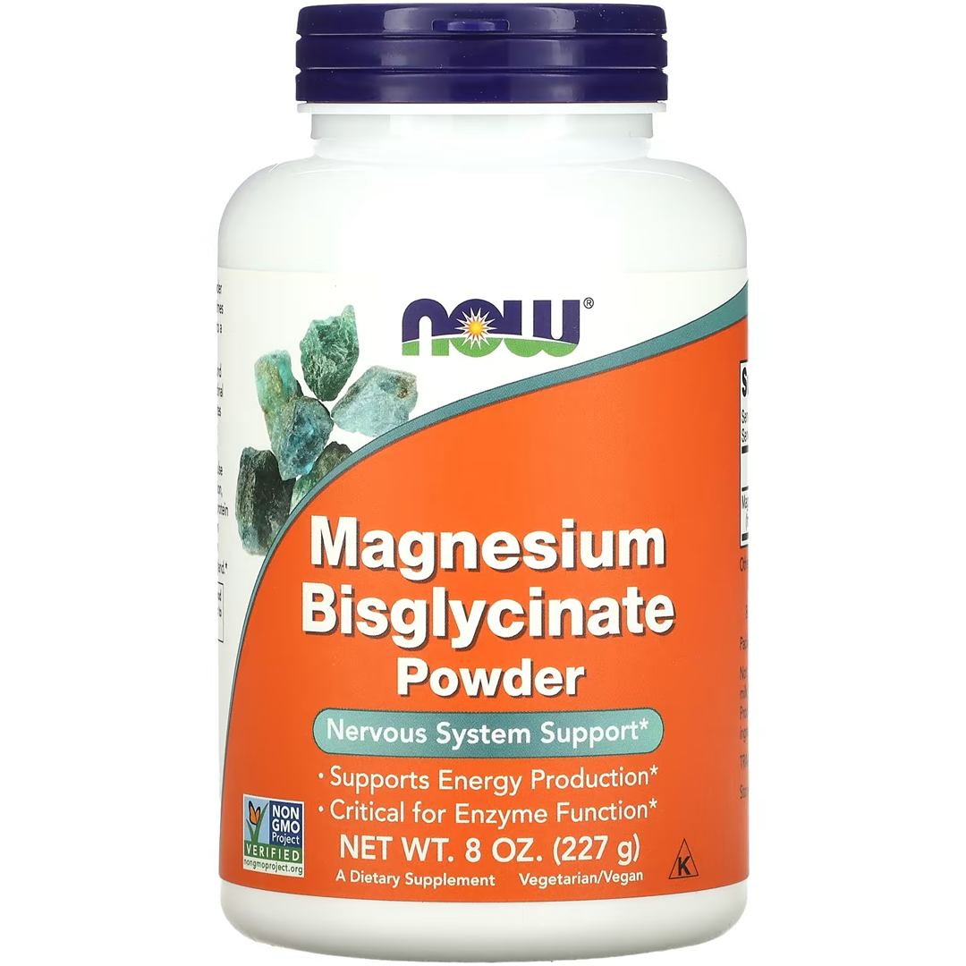 NOW MAGNESIUM BISGLYCINATE POWDER 8 OZ