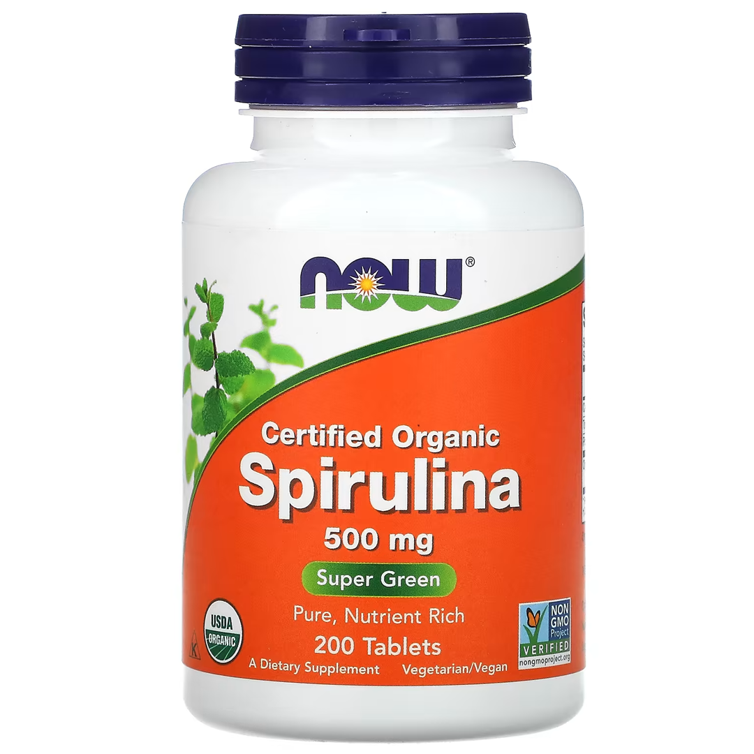 NOW ORG SPIRULINA 500 მგ 200 TABS