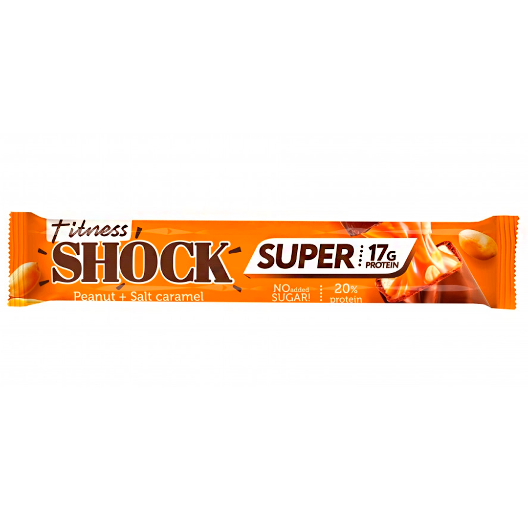FitnesSHOCK მოჭიქული ბარი SUPER. TM FitnesSHOCK 80 გრ.*16 ც