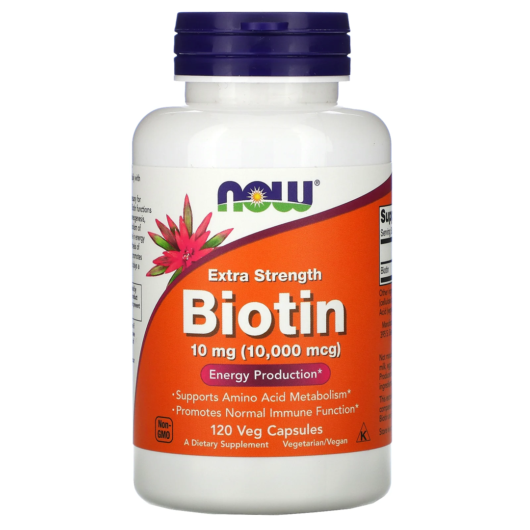 NOW BIOTIN 10MG (10000mcg) 120 VCAPS