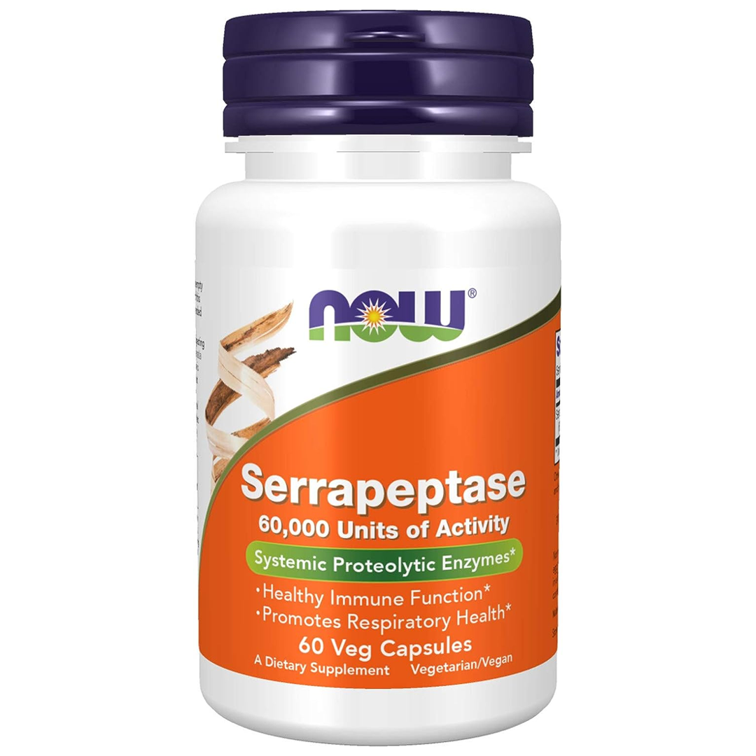NOW SERRAPEPTASE 60,000 SU 60 VCAPS