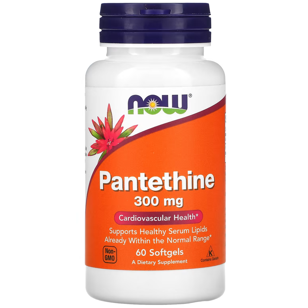 NOW PANTETHINE 300MG 60 SGELS