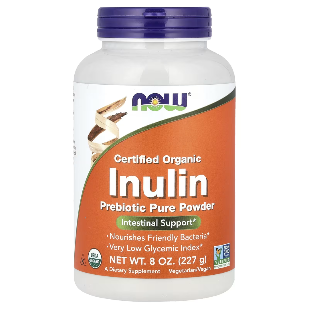 NOW INULIN POWDER ORG 8 OZ
