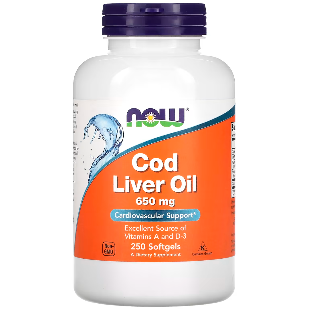 NOW COD LIVER OIL 650MG 250 SGELS