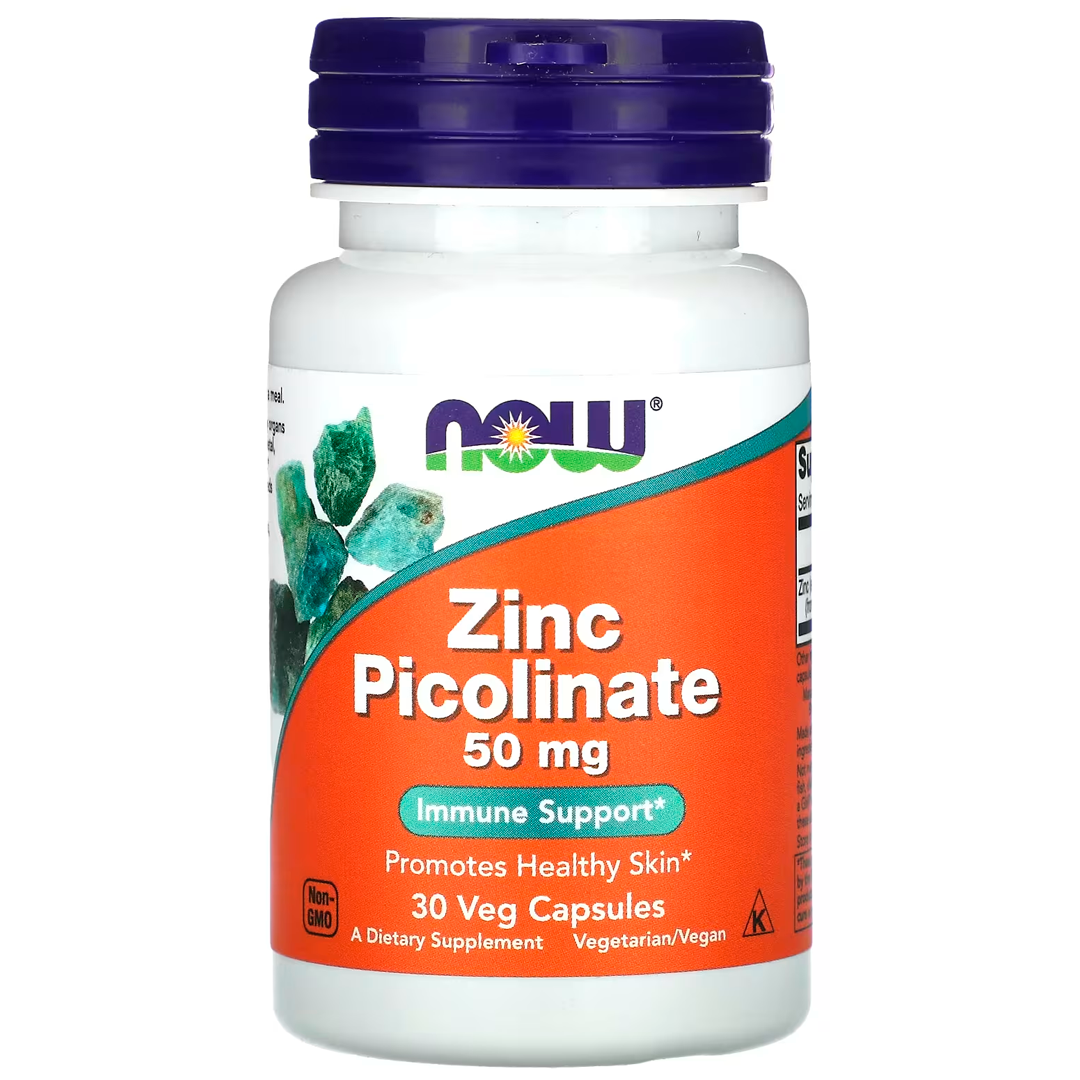 NOW ZINC PICOLINATE 50 მგ 30 VCAPS