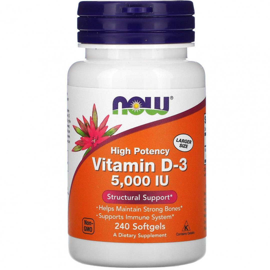 NOW VIT D-3 5000 IU 240 SGELS