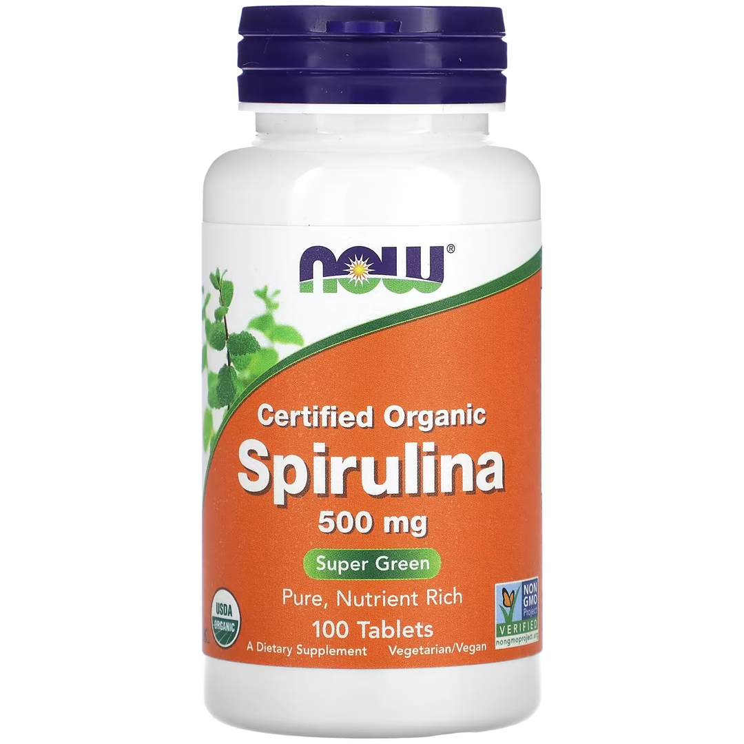 NOW ORG SPIRULINA 500 მგ 100 TABS