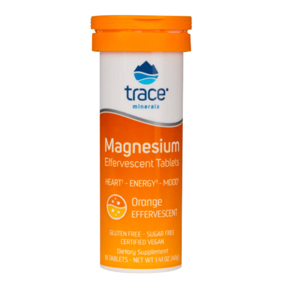 TRACE Minerals მაგნიუმის შუშხუნა ტაბლეტები - ნარინჯისფერი - 8 pk