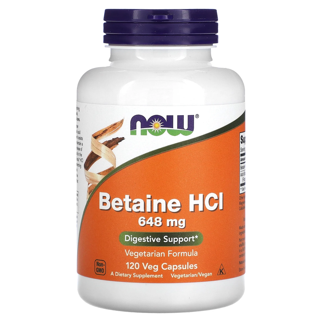 ახლა BETAINE HCL 120 VCAPS