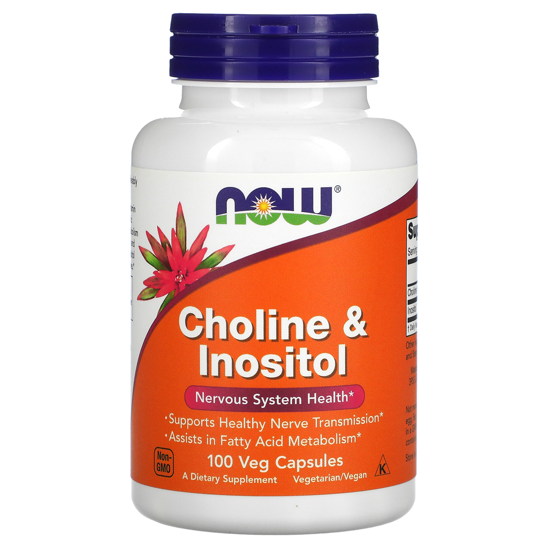 NOW CHOLINE & INOSITOL 250/250 მგ 100 VCAPS