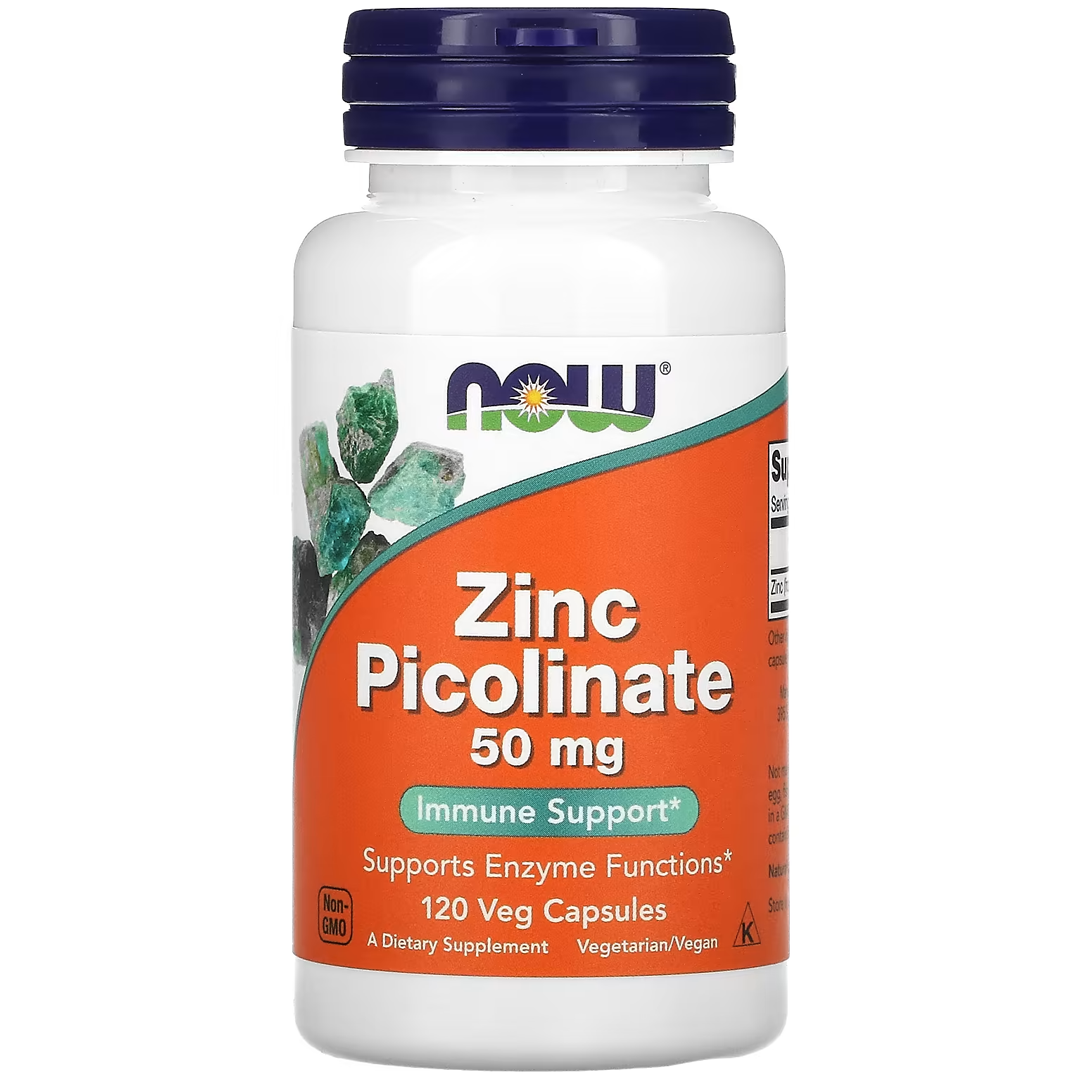 NOW ZINC PICOLINATE 50 მგ 120 VCAPS