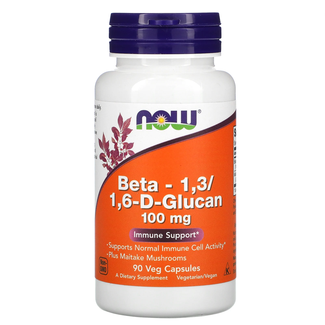NOW BETA-1,3/1,6-D-GLUCAN 100 მგ 90 VCAPS