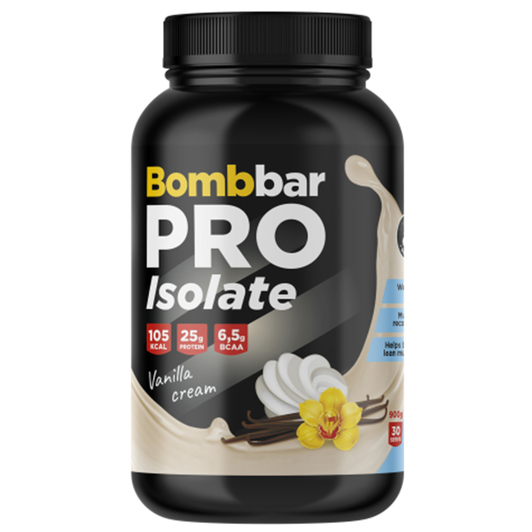 BOMBBAR შრატის პროტეინის იზოლატის ფხვნილის სასმელის მიქსი, 900 გრ