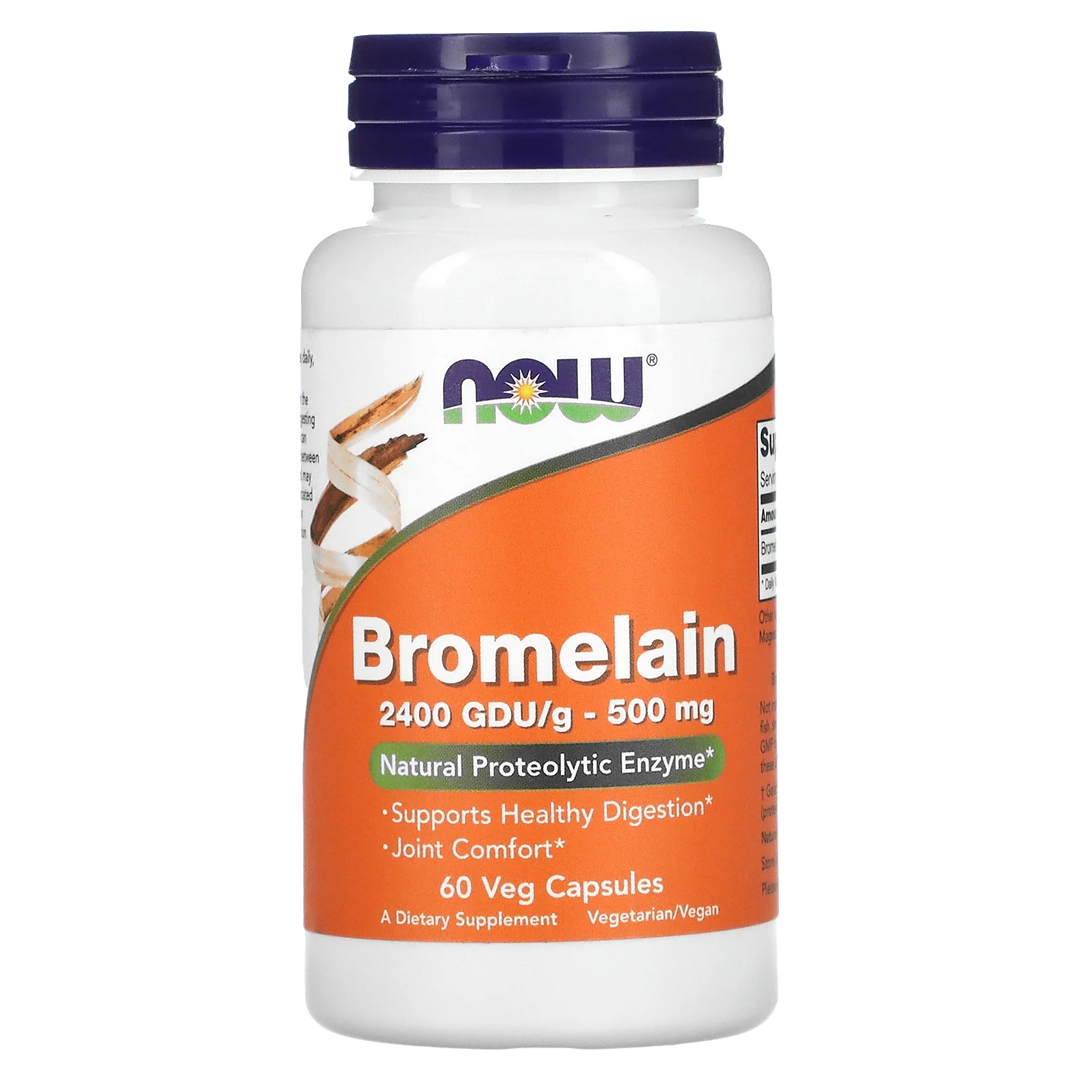 NOW BROMELAIN 500MG/2400GDU 60 VCAPS