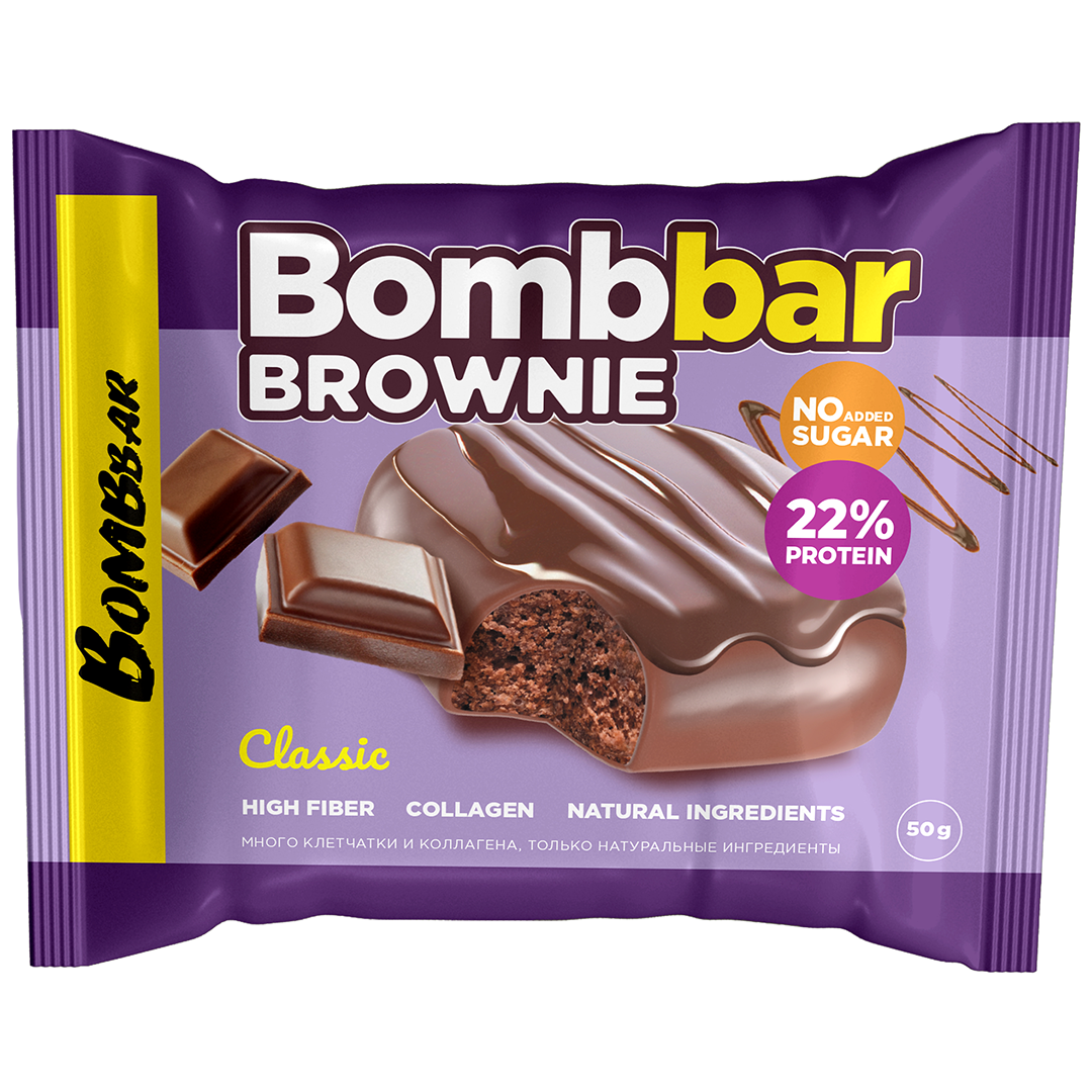 BOMBBAR მოჭიქული ბრაუნი 50გრ