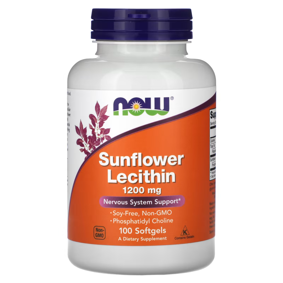 NOW SUNFL LECITHIN 1200 მგ 100 SGELS