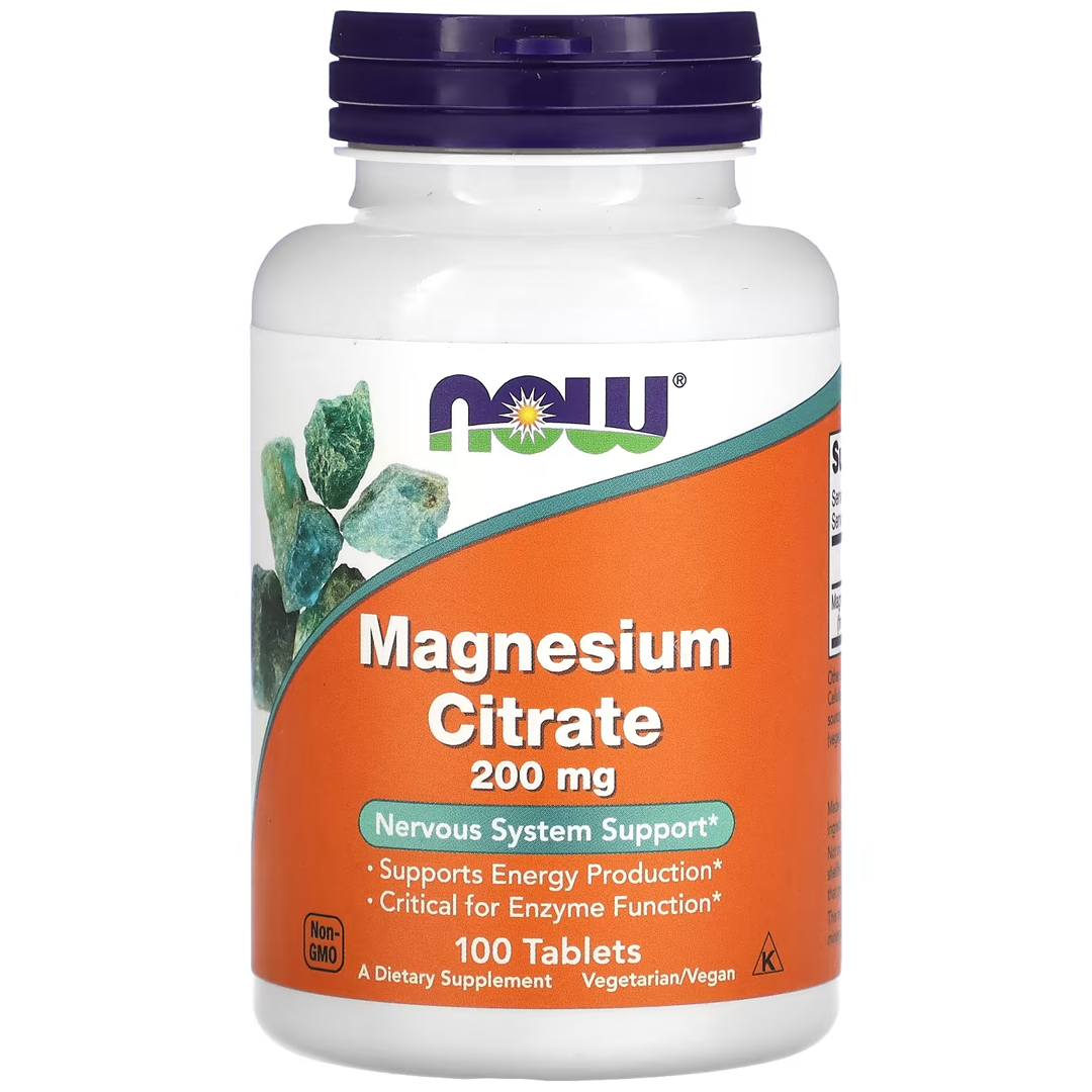 NOW MAGNESIUM CITRATE 200 მგ 100 TABS
