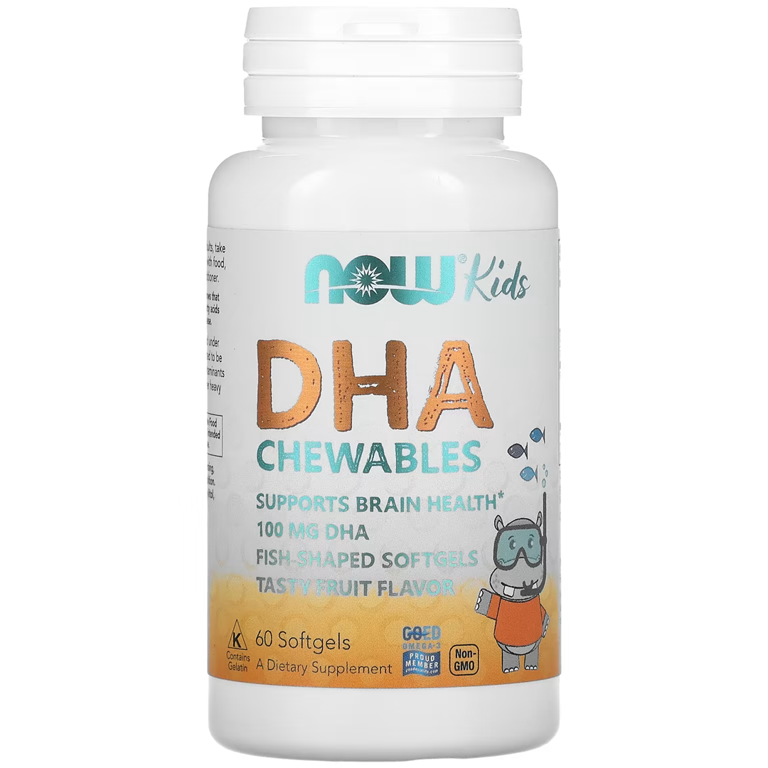 NOW DHA 100 მგ საღეჭი SGELS 60 SGELS