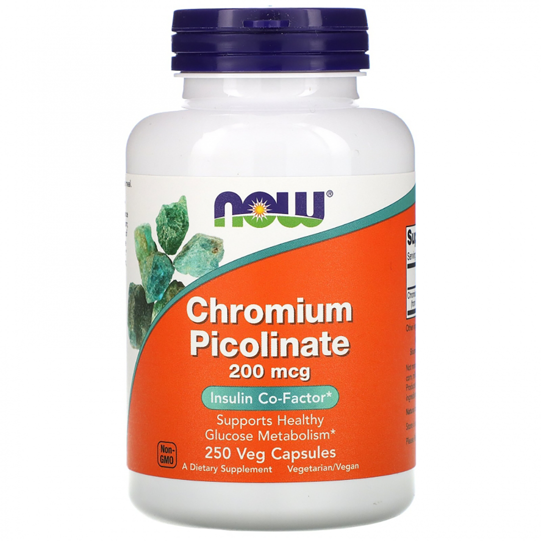 NOW Chromium Picolinate 200 mcg 250 Veg კაფსულები