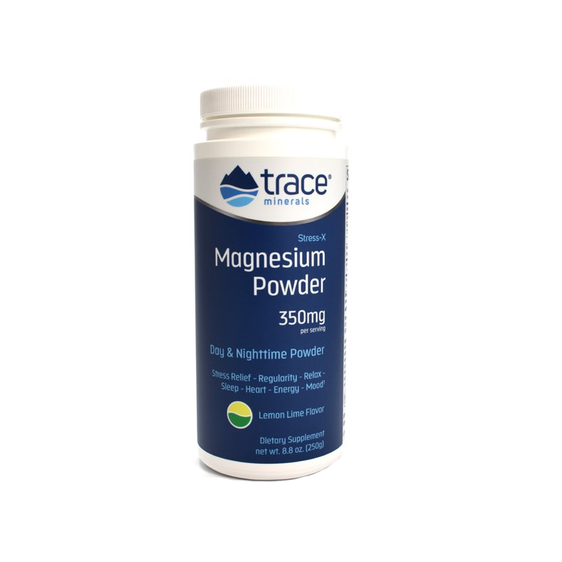 TRACE Minerals Stress-X მაგნიუმის ფხვნილი ლიმონის ცაცხვი Canis