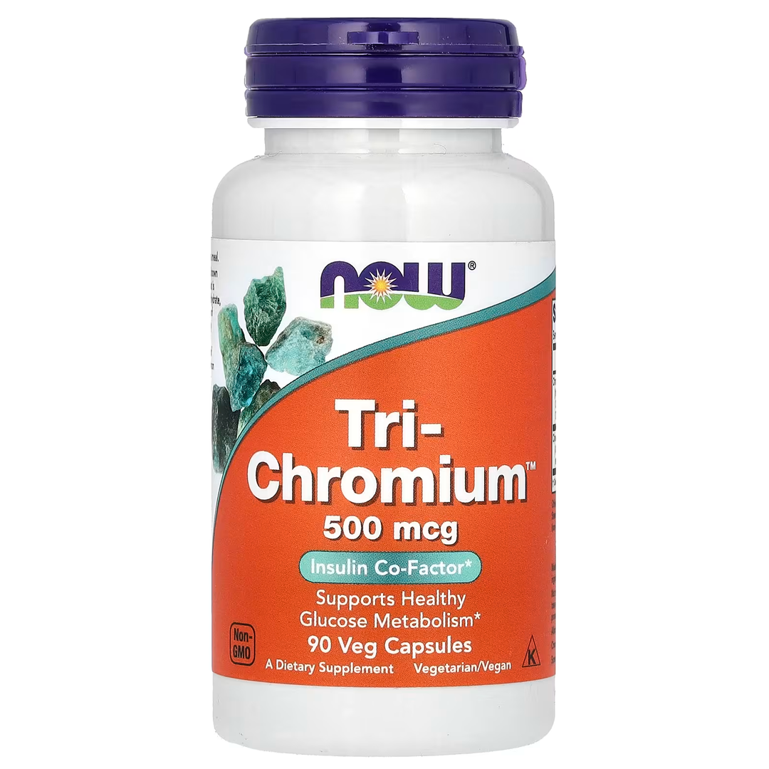 NOW TRI-CHROMIUM 500MCG+CINNAM 90 VCAPS