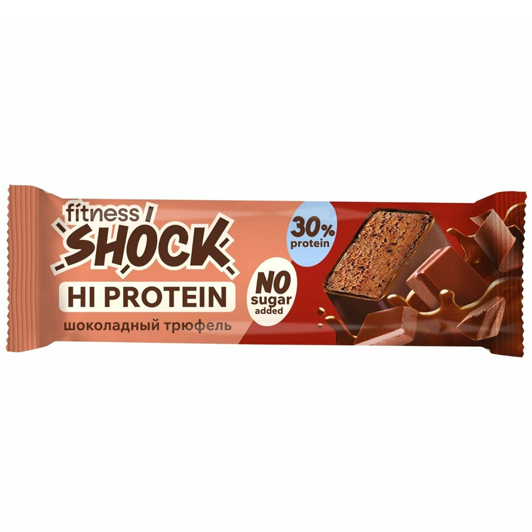 FitnesSHOCK დაფარული ბარი "Chocolate TM "FitnesSHOCK" 480გრ (40გ*12ც)