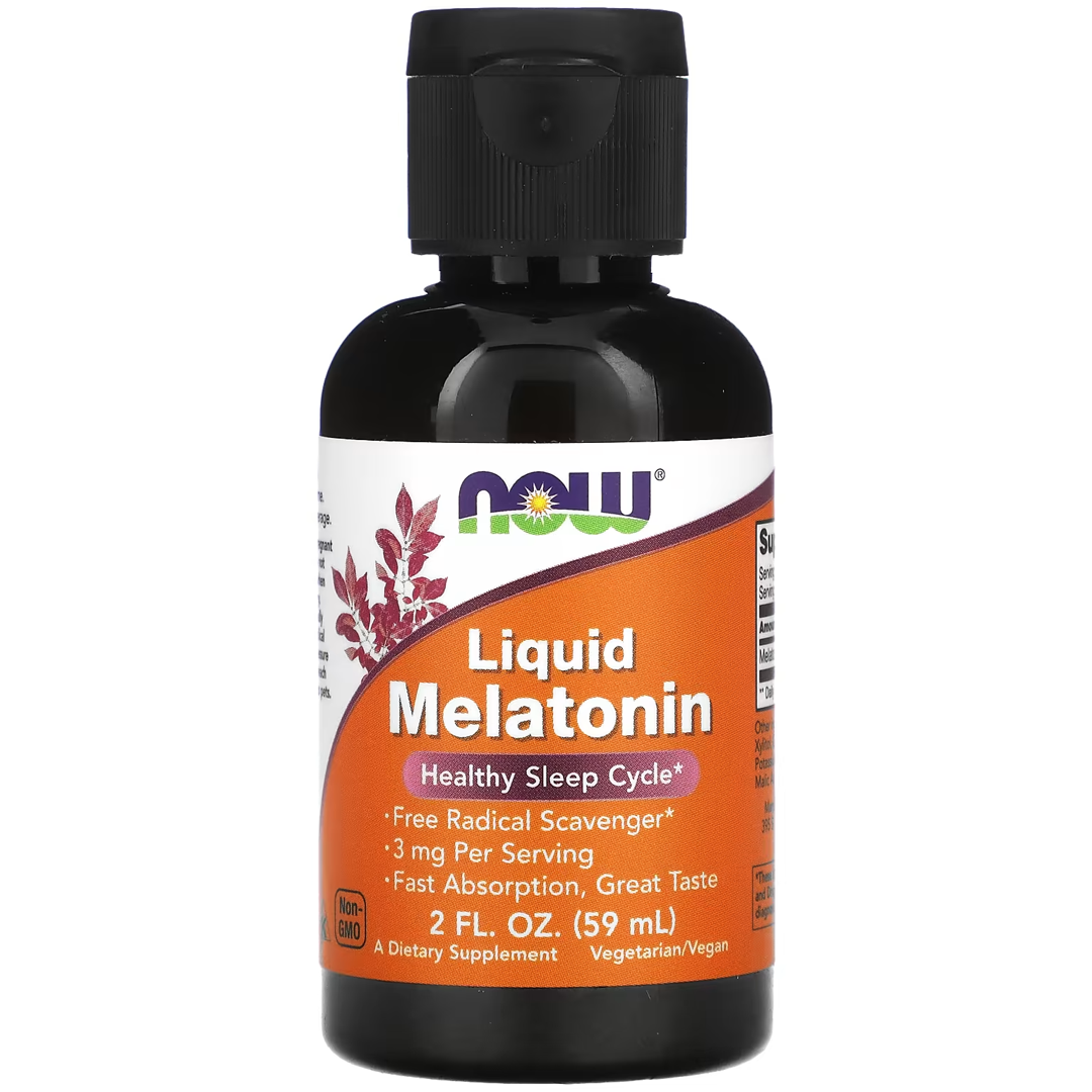 NOW თხევადი MELATONIN 2 FL OZ