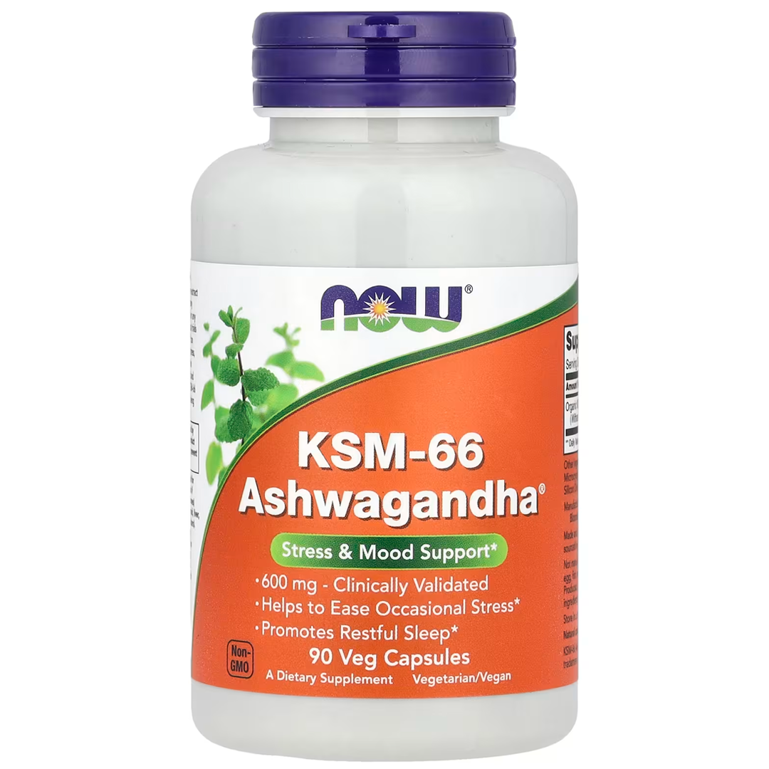 NOW KSM-66 ASHWAGANDHA 600MG 90 VCAPS