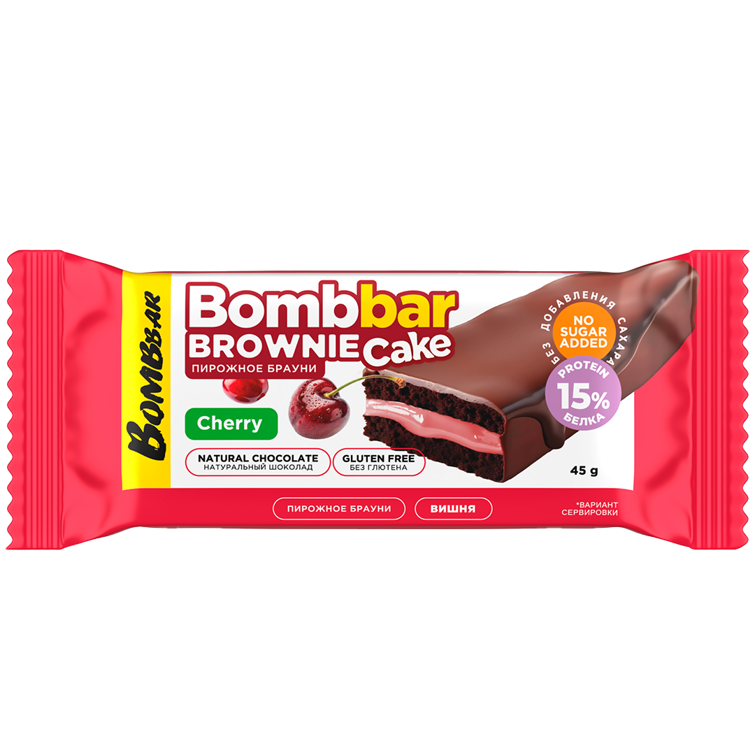 BOMBBAR მომინანქრებული ცილოვანი ბრაუნის ნამცხვარი შიგთავსით 45გ
