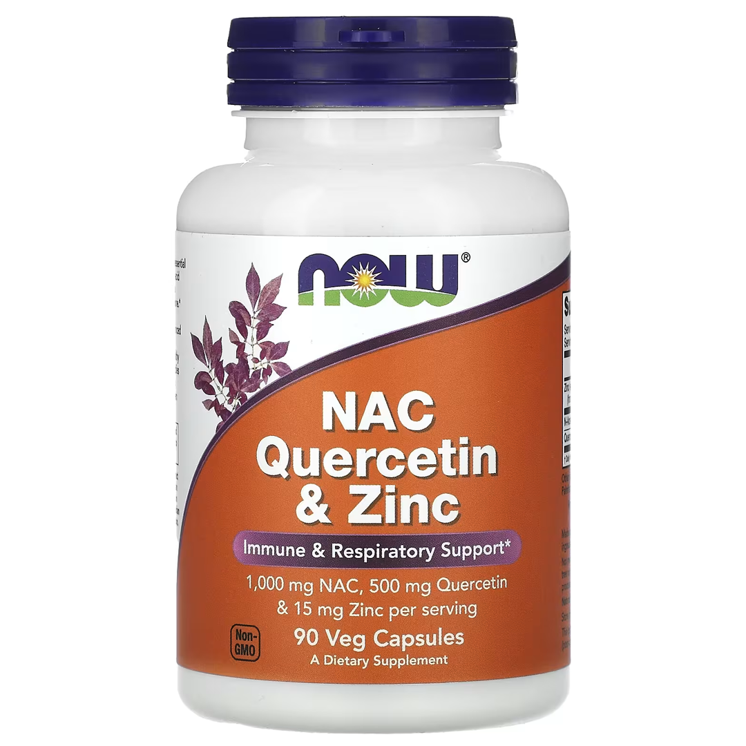 NOW NAC QUERCETIN & ZINC 90 VCAPS-ით